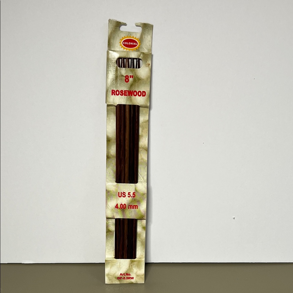 Vintage Colonial 8" Rosewood Knitting Needles
US 5.5   4.00mm
